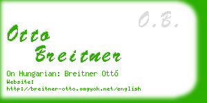 otto breitner business card